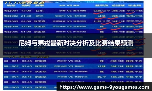 尼姆与第戎最新对决分析及比赛结果预测
